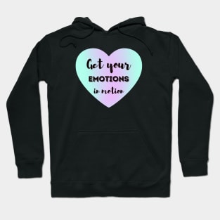 Get your emotions in motion - green and purple gradient heart Hoodie